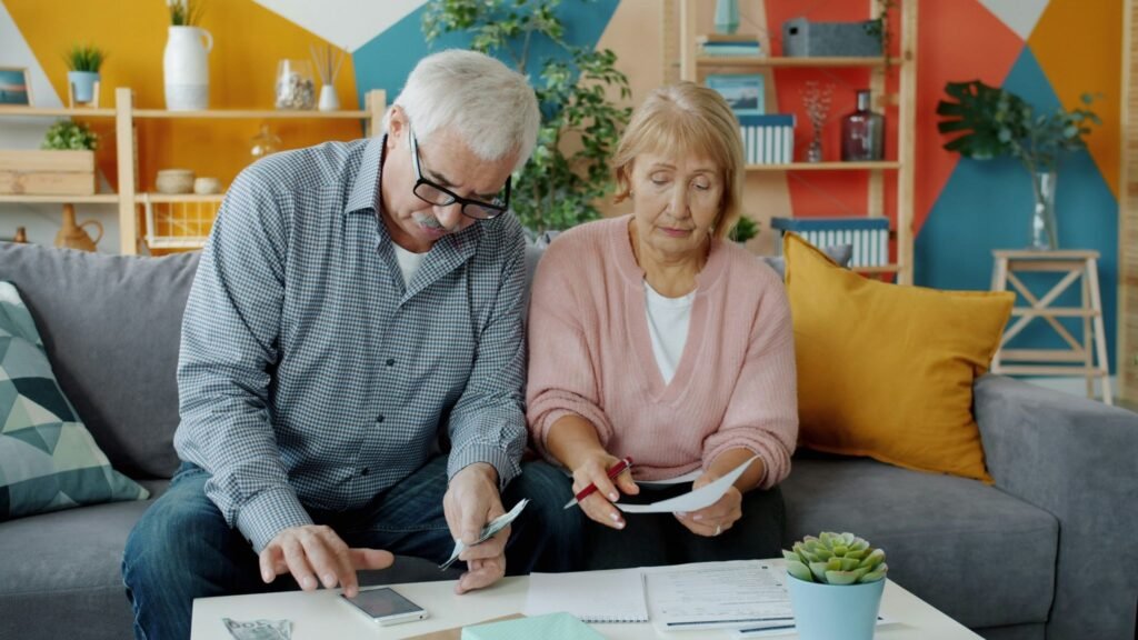 A couple calculating the savings after installing a solar energy system for their home in North Las Vegas.